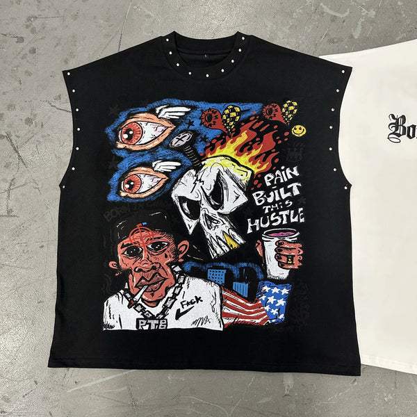 Black Born In Chaos Muscle Tee